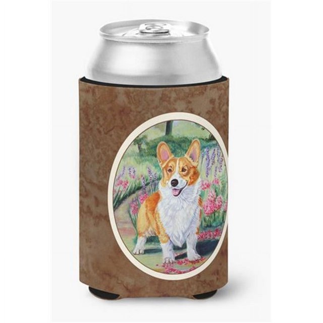Carolines Treasures 7077CC Pembroke Corgi Springtime Can or Bottle Hugger