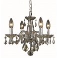 thumbnail image 1 of Elegant Lighting Rococo 15" 4 Light Royal Crystal Chandelier in Golden, 1 of 4