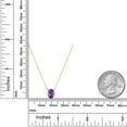 thumbnail image 6 of Gem Stone King 14K Yellow Gold Purple Amethyst Pendant Necklace for Women | 1.15 Cttw | Gemstone February Birthstone | Oval 8X6MM | With 18 inch Chain, 6 of 6