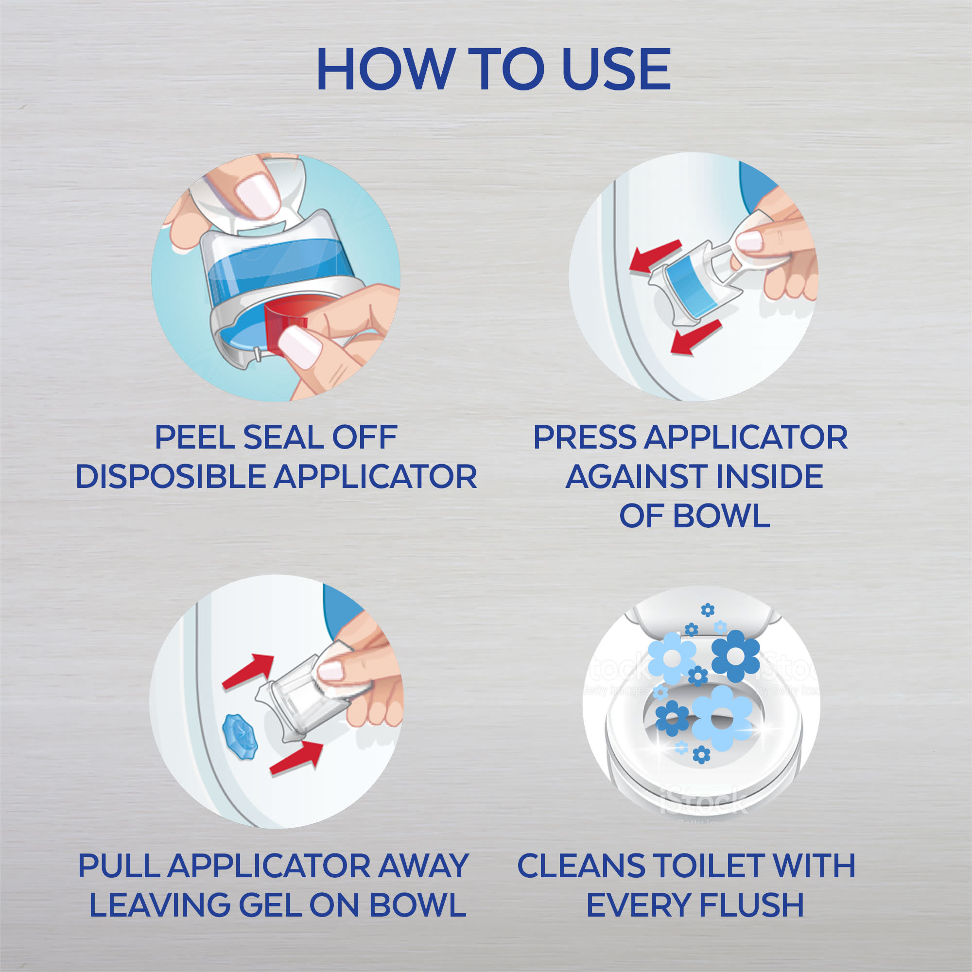 Lysol Automatic Toilet Bowl Cleaner Click Gels, Lemon Breeze, 6 Count