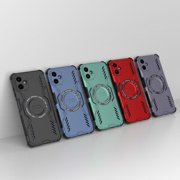 For Samsung Galaxy A06 Magnetic Phone Case,Military-Grade Drop Protection,Compatible with Mag-Safe,Heavy Duty Tough Rugged Shockproof Dropproof Grip Armored Slim Phone Case Cover,Green