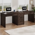 thumbnail image 5 of 80.9" Two Person Desk with Charging Station & 5 Storage Drawers – Industrial Farmhouse Home Office Computer Desk, 5 of 9