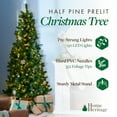 thumbnail image 2 of Home Heritage Demi-Pin 7 Pieds Arbre de Noël Artificiel Pré-Éclairé, 150 LED Blanches, 2 of 12