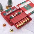 2/4/6Pcs Christmas Fork And Spoon Set,Stainless Steel Creative