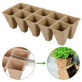 thumbnail image 2 of 10 Uds 10 agujeros macetas de turba bandejas de inicio de semillas caja de vivero de plantas de jardín macetas de plántulas biodegradables orgánicas bandejas de germinación Muyoka Hogar, 2 of 2