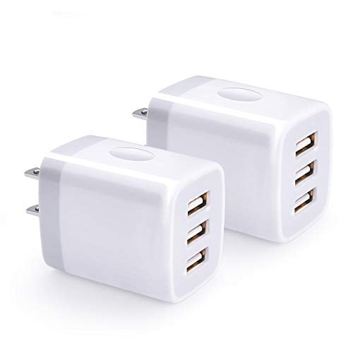 iPad Android Phone Charger Moto HTC Hootek 5-Pack 1A/5V USB Power Adapter Wall Charger Plug Box Charging Block Cube Brick Compatible with iPhone Xs X 8 7 6S Plus USB Wall Charger Samsung LG 