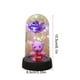 thumbnail image 3 of Adorno de luz nocturna de rosa conservado | Cúpula romántica en forma de corazón con osito de peluche | Decoración ambiental LED | Rama de Acrílico Dorado | Rosa, Rojo, Azul, Púrpura | Regalo, 3 of 6