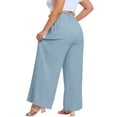 thumbnail image 6 of Horkkom Plus Size Pants for Women Solid Color Elastic Waist Dress Pants Casual Loose Pants with Pockets XXL, 6 of 8