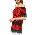 thumbnail image 3 of Women's Printed Off the Shoulder Top, 3 of 4