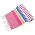 thumbnail image 2 of Design Imports Fouta Towel Pink Beachy Stripe, 2 of 10