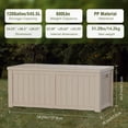 thumbnail image 5 of Decksplore 120 Gallon Outdoor Storage Box Waterproof Lockable Resin Deck Box, for Pool Accessories, Garden Tools Storage, UV-Resistant, Brown, 5 of 7