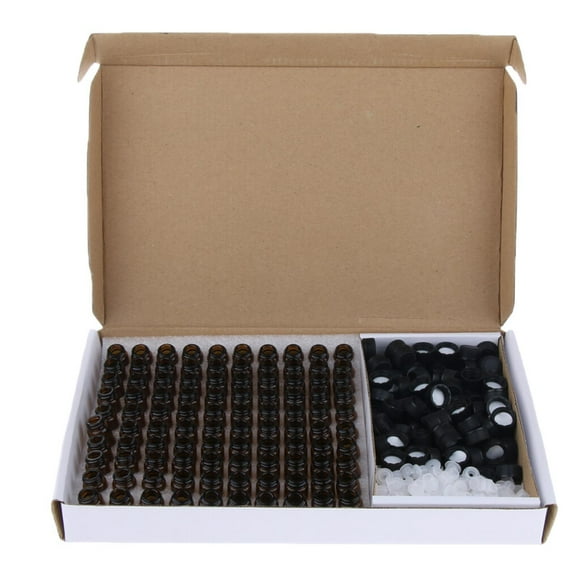 Qarigey Empty Essential Oil Bottles Amber Leakproof Liquid Cosmetic for Cuentagotas de vidrio y botellas Enchufe 1ml