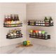 thumbnail image 5 of Juego de 2 estantes para especias, estante de pared para cocina, estante de almacenamiento para especias, ahorro de espacio, 30125,5 cm, negro, 5 of 5