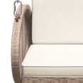 thumbnail image 5 of Uforic 3-Seats Wicker Hanging Porch Swing Chair Outdoor Rattan Patio Swing Lounge Chair 535lbs Capacity - Beige, 5 of 9