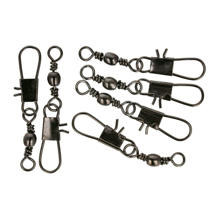 Buy LuckyOutdoor® 100pcs Stainless Steel Fishing Leaders Black with snap  and swivel 12 LONG 35 LBS TEST Online at desertcartSeychelles