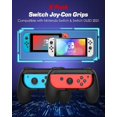 thumbnail image 2 of 2 Pack Gamepad Grips Compatible with Nintendo Switch, ABS Control Controller Kit Joy-Con Handle Controller with Curved Palm Reduces Fatigue for Switch, 2 of 5