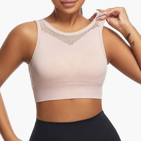 pstuiky Nursing Bras  Women s Hollow Back Gathering Yoga Fixed Chest Cushion Style Steel Ring Gathering Sports Bra Wireless Bra Underwear Up to 65% off