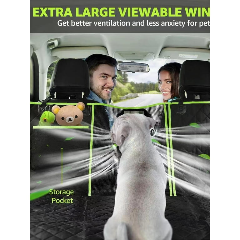 Dog Back Seat Covers for Trucks 100 Waterproof with Big Mesh Window XL Nonslip Scratchproof Dog Truck Hammock Heavy Duty Seat Covers for Full Sized Pickup Trucks F150 Green Walmart