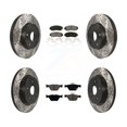 thumbnail image 1 of Transit Auto Front Rear Coated Drilled Slotted Disc Brake Rotors and Semi-Metallic Pads Kit for Car 2016-2019 Subaru Legacy 2.5L KDS-100543, 1 of 11