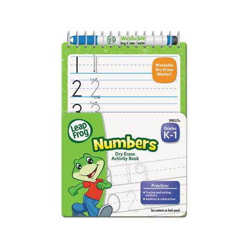 Board Dudes 19451UA24 LeapFrog Mini Dry Erase Book, Numbers, Grades K1, 8 Pages