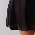 thumbnail image 6 of adviicd Women's Ruched Mesh Bikini Swimsuit Bottoms High Waisted Sheer Short Swim Skirt (Black,L), 6 of 7