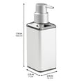 thumbnail image 5 of iDesign Bathroom Aluminum Square Soap Dispenser, Silver, 5 of 6