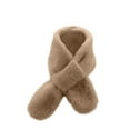 thumbnail image 2 of Eltusu Boys Fleece Scarves, Stretch Thermal Soft Solid Color Winter Scarf Khaki Size 1-12 T, 2 of 3