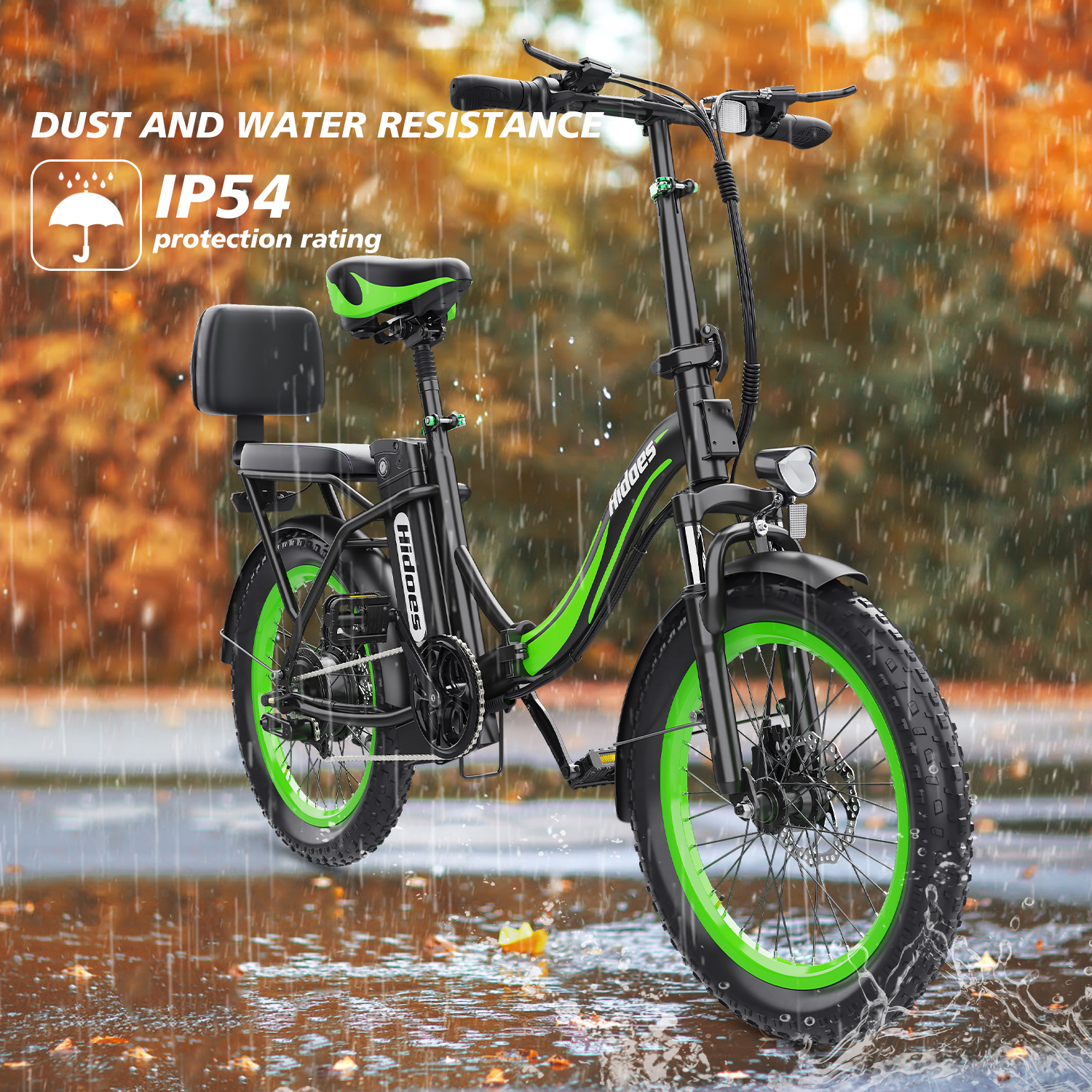 Electric Bike Folding 20" Fat Tire 25MPH 25Mile, 12Ah Hill Mountain Electric Fat Tire Snow Beach Ebike Range up to 20-40 Miles, Dual Disc Brakes & Shocking Proof for Adults Teens Kids