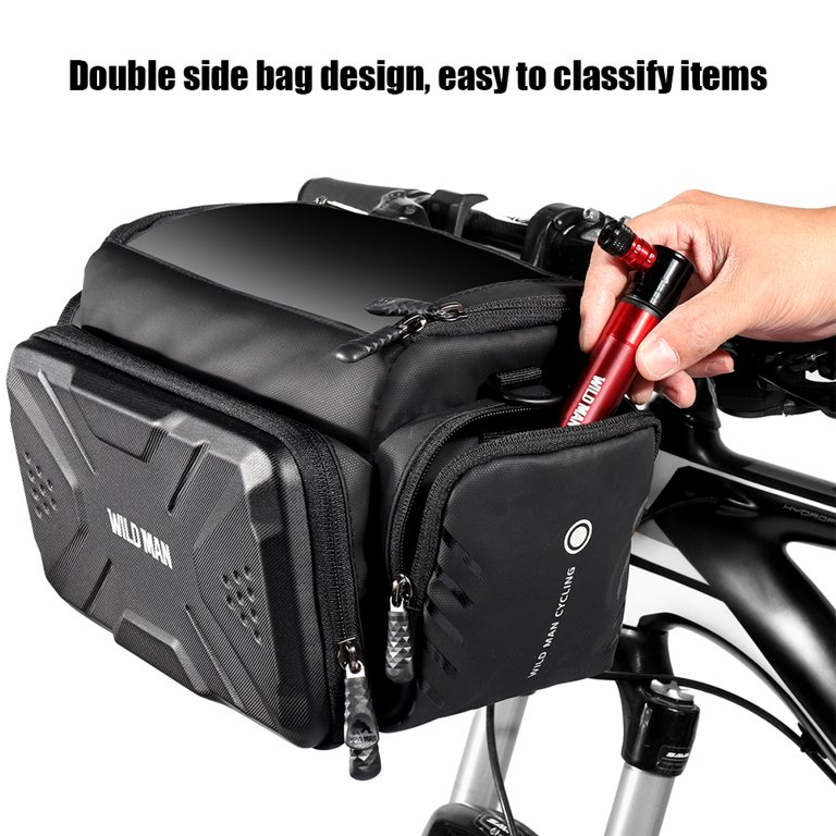 Hard Shell Handlebar Rack Wild Man Bike Accessory Wild Man Bike Handlebar Bag - Hard Shell 2L ...