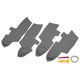thumbnail image 1 of Cubierta de reposabrazos de Panel de puerta trasera delantera para Hyundai Santa Fe 2006-2012 Unique Bargains Gris 2 pares, 1 of 1