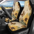thumbnail image 2 of FOR U DESIGNS Butterfly Sunflower Pattern Seat Cover for Cars Washable 2 Pack Interior Covers for Cars for Women Men Stretchy Auto Decoration Accessories Universal Fit Most Vehicles, 2 of 7