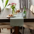 thumbnail image 3 of ARTICHOKE ECO-FRIENDLY CHAMBRAY FINE RIBBED TABLE RUNNER 13x72, 3 of 4