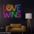 thumbnail image 2 of Glowneon Love Wins Neon Sign, LGBT Led Sign, Pride Day Wall Decor, 2 of 5