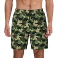 thumbnail image 2 of Picia Camouflage Dinosaur pattern Mens Swim Trunks with Compression Liner Stretch Beach Shorts Quick Dry with Zipper Pockets No-Chafing Board Shorts-3X-Large, 2 of 9