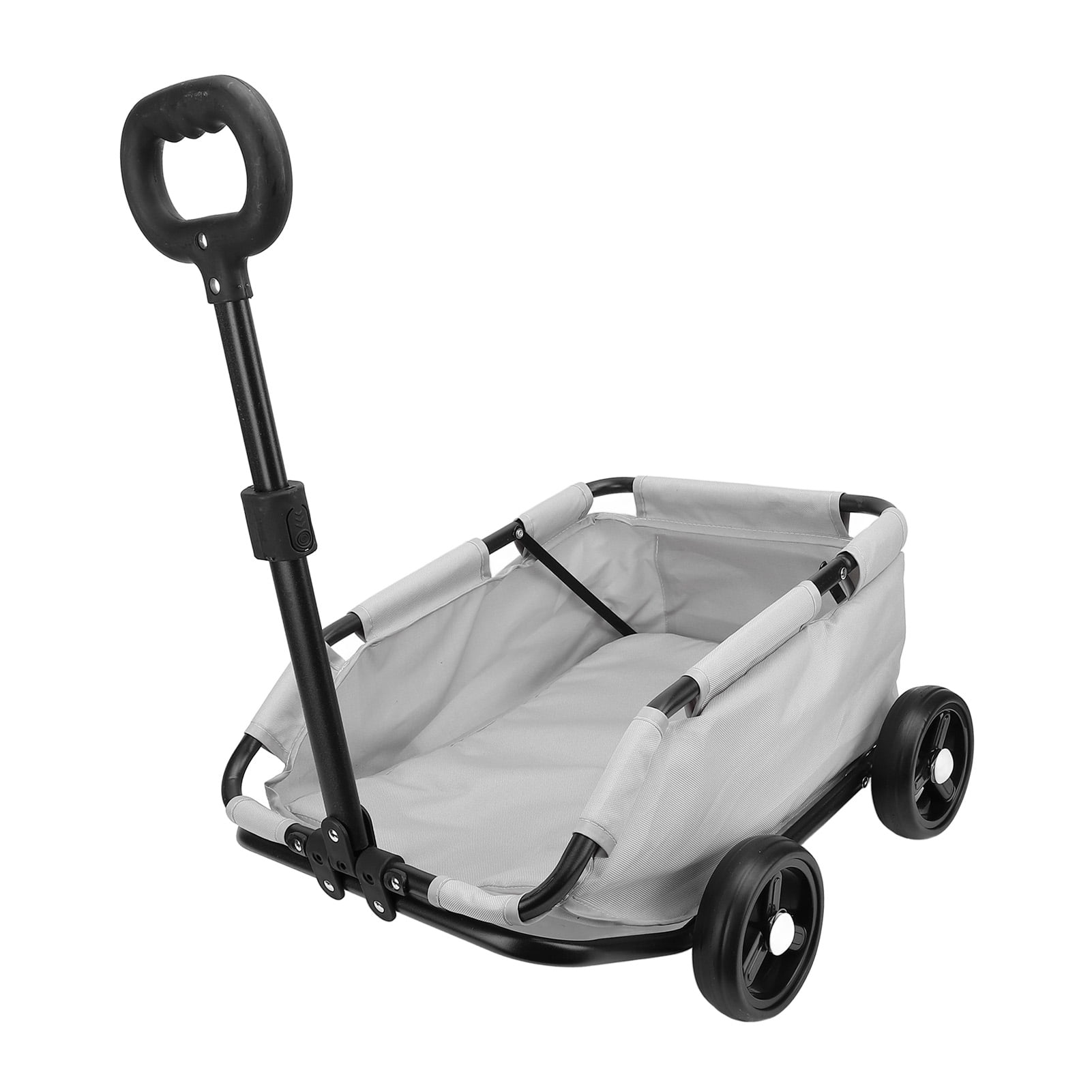 Pet Rolling Carrier, Carbon Steel 15.43 Load Capacity Rolling Pet Carrier Folding Cat Rolling Carrier with Wheels, Pet Travel Cart with Comfortable Handle Safety Belt for Small Pet