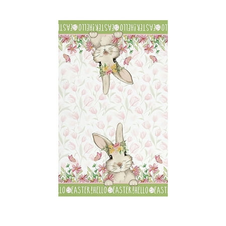 RICHMJ Easter Kitchen Towels Watercolor Bunny Egg Kitchen Dish Towels Microfiber Rabbit Hand Towel Decor for Spring Happy Easter Seasonal Decoration ,15.75*.23.62in (A)