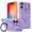 Purple, variant on Case for iPhone 16, with Sliding Camera Cover & Ring Kickstand, Military Grade Drop Protective Hybrid Shockproof Anti-fall Phone Case Cover for iPhone 16, Red