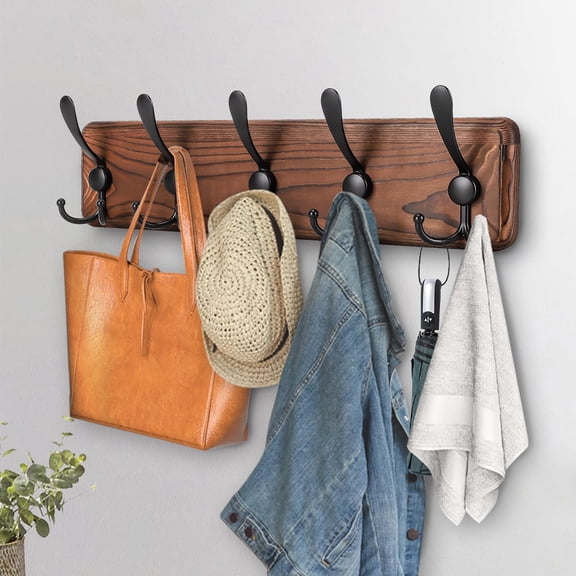 17-Inch Wall-Mounted Coat Rack