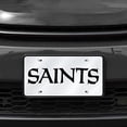 thumbnail image 2 of Placa de matrícula de metal láser en relieve de los New Orleans Saints de la NFL de Rico Industries, plateada, 6 x 12", 2 of 3