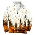 thumbnail image 1 of Sudadera sin capucha para hombre, informal, a la moda, con cuello alto, estampado, cremallera, jersey de manga larga, blusa de poliéster para hombre, 1 of 3