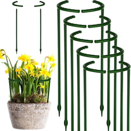 Plant Support Garden Flower Support Stake Half Round Plant Support Ring ...