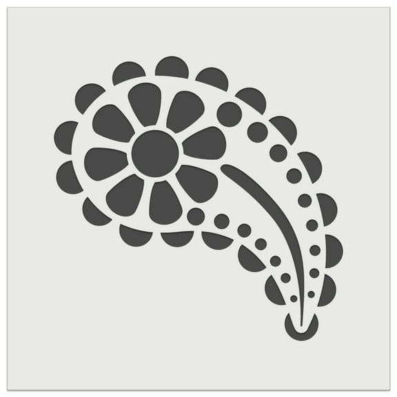 Cute Sweet Daisy Paisley DIY Cookie Wall Craft Stencil - 5.5 Inch