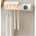 thumbnail image 1 of Wall Mounted Rechargeable Toothbrush Holder No Drilling Needed Bathroom Organizer For And Manual Toothbrushes Air Drying Storage, 1 of 8