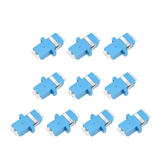 Unique Bargains LC to LC Fiber Coupler Flange Type Fiber Optical Adapter Connector Singlemode/Multimode 10 Pcs