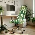 thumbnail image 3 of HELLHERO Monstera Print Office Chair Cover Stretchable, Anti Scratch Office Desk Cushion Backrest Cover for Rotating, Removable Desk Chair Slipcover Size L, 3 of 7