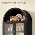 thumbnail image 6 of 72" Tall Arched Kitchen Pantry Cabinet with LED Light, Hidden Drawer & Glass Door, Adjustable Shelves for Living & Dining Room, Black, 6 of 7