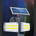 thumbnail image 4 of Solar Microwave Radar Wall Lamp Human Body Induction Double Head Rotatable Home Garden Waterproof Solar Street Light 80COB, 4 of 8