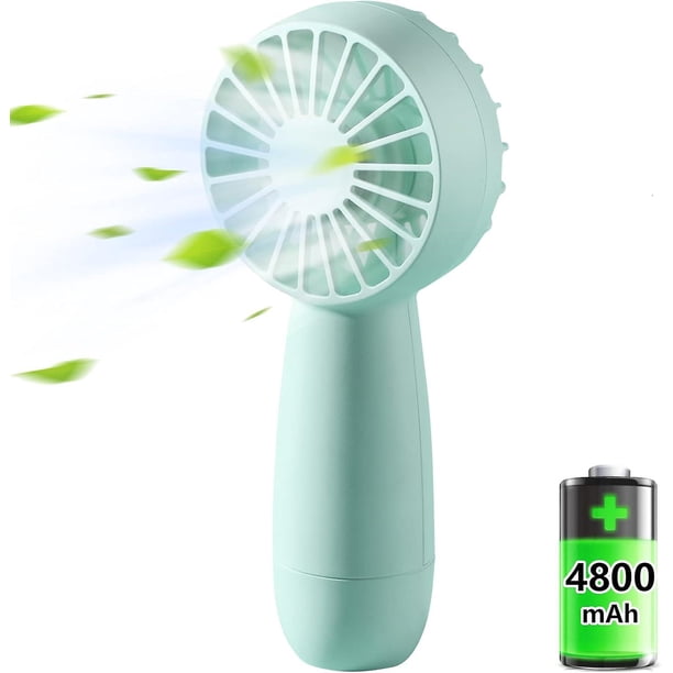 Fan Portable Hand Fan Rechargeable Battery Mini Usb Electric Personal Travel Fan, Small Handy Powerful,holiday Essentials For Kids Men Womengreen