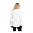 thumbnail image 2 of MERCER+METTLE Women's Long Sleeve Stretch Woven Shirt | Lightweight Women's Button Up, Collared Business Casual Shirt - White 3XL, 2 of 4
