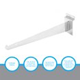 thumbnail image 5 of SSWBasics 10" Slatwall Shelf Bracket - Chrome - (Holds 30lbs) - Pack of 10 - Slatwall, 5 of 7